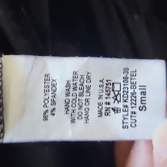 Peach Love black velvet long dress gold embroidered pineapples-S - Picture 7 of 8